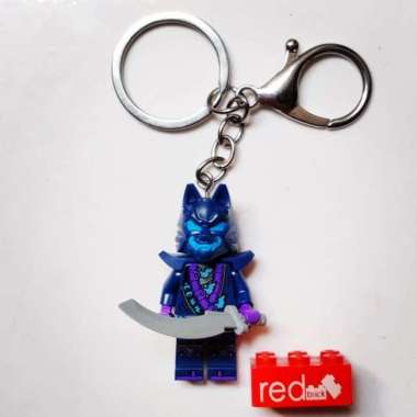 Gantungan Kunci LEGO Ninjago Dragon Battle Keychain Wolf Mask Warrior 1
