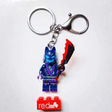 Gantungan Kunci LEGO Ninjago Dragon Battle Keychain Wolf Mask Warrior 2