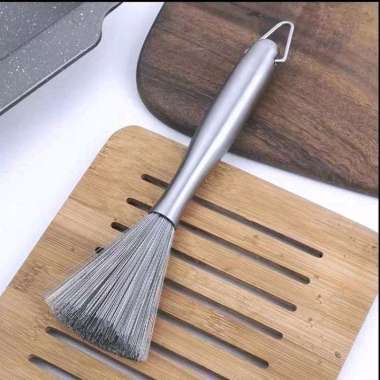 AJW1993 Sikat Lidi Stainless Steel Pembersih Wajan Panci Wok Piring Multifungsi Pan Brush Bowl Plate