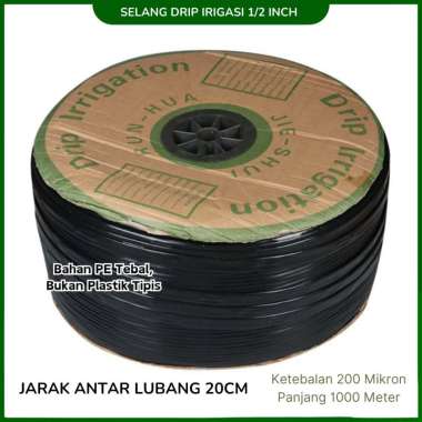 Selang Drip Irigasi Pertanian Panjang 1000 Meter Selang Kebun Pertanian Selang 1/2 Inch
