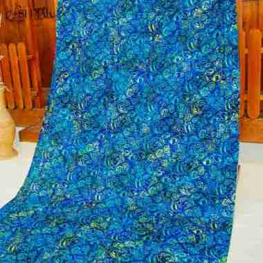 SEPIAK BELITONG KAIN BATIK CAP MOTIF IKAN KHAS BELITUNG/ KAIN KATUN PRIMA KOMBINASI CAP/KAIN KEKINIA