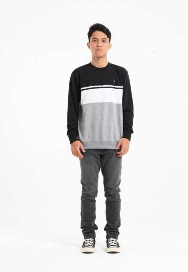 Greenlight Essential Men's Jacket Crewneck Sweatshirt Regular Fit French Terry Casey HP-C021224 Blue