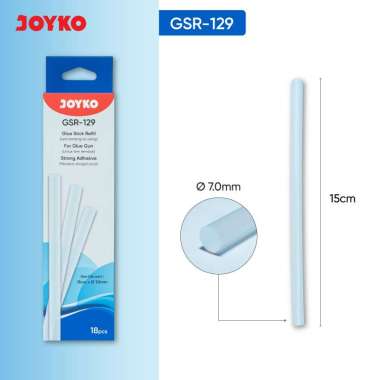 JOYKO Glue Stick Refill Lem Bakar Isi Lem Tembak 1 Box GSR GSR-129 7.0mm 18 Pcs