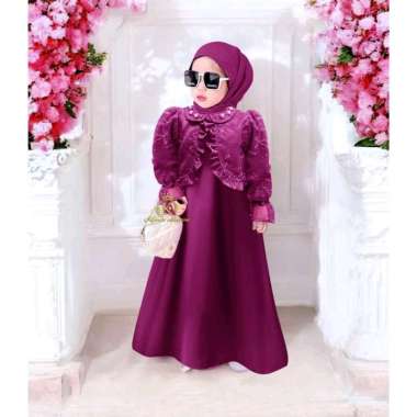 Kids Alika dress kids baju muslim anak perempuan gamis brukat anak gamis pesta anak gamis brukat ana