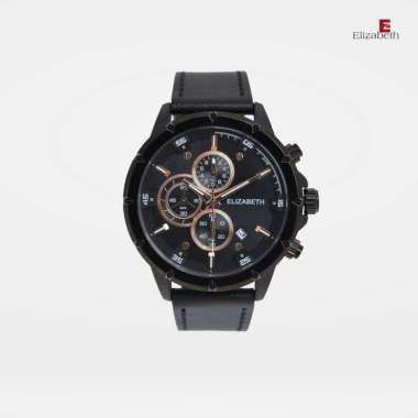 Jam Tangan Pria - Elizabeth | Leather Strap 2208-0108 Black