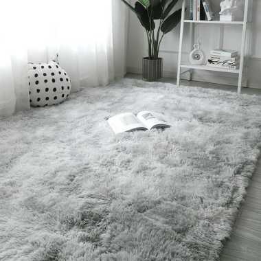 Besson Karpet Bulu Matras Living Room Rug 80x160cm - BS01 Gray