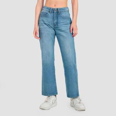 BRBL Born And Blessed X Femei Celana Jeans Kulot Biru Wanita Chinju High Waist - B2AE23H001LB 29 Lig