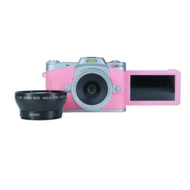 SBOX Kamera Digital Digicam SBOX MATE POP dengan Lensa Modular Garansi Resmi BUBBLE GUM