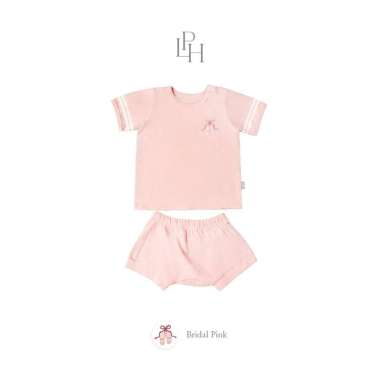 Little Palmerhaus Ollie Baby Attire Set 6-12 bulan Bridal Pink