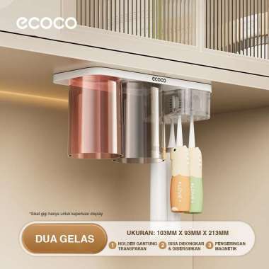 ECOCO Fly Magnetic Toothbrush Holder - Rak Sikat Gigi Magnetik Model Gantung Tempat Sikat Gigi Gantu
