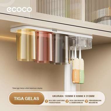 ECOCO Fly Magnetic Toothbrush Holder - Rak Sikat Gigi Magnetik Model Gantung Tempat Sikat Gigi Gantu