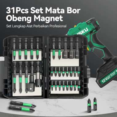 ISKU 31Pcs Mata Obeng Bor Screwdriver Magnet Set Untuk Bor Listrik Mata Obeng Hex Shank Magnetik/Pro