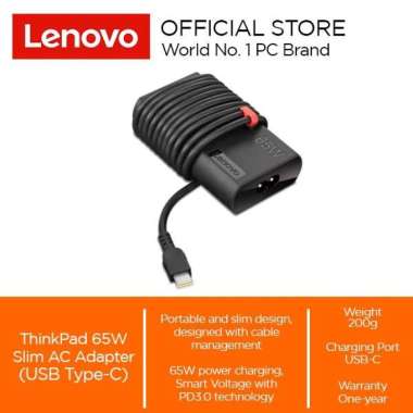 Lenovo ThinkPad 65W Slim AC Adapter (USB Type-C)