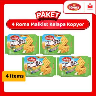 Paket 4 Roma Malkist Kelapa Kopyor