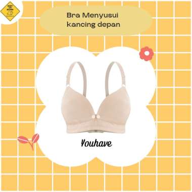 Youhave Bra Menyusui Kancing Depan 100121 Cream Size 36