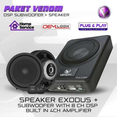 Venom VX 8.2 DSP + Speaker Exodus Car Kabel Subwoofer