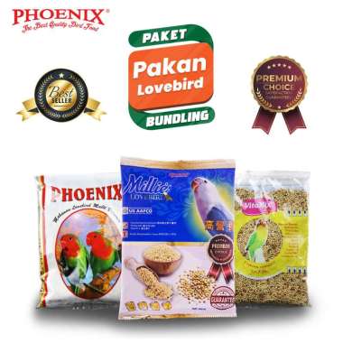 PHOENIX PAKET LOVEBIRD Bundling Pakan Burung Lovebird Murah Berkualitas