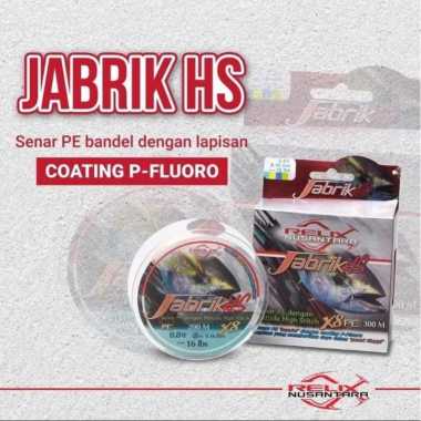 SENAR RELIX NUSANTARA PE JABRIX HS X8 | 300 METER | WARNA MULTICOLOR PE 2.5/0.28MM