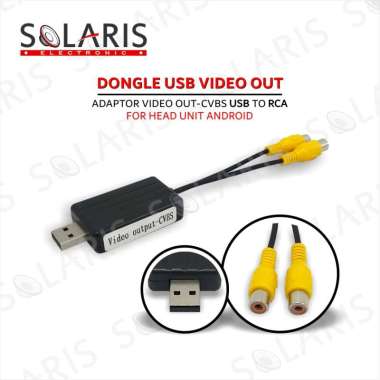Adaptor Dongle USB Video Out Head unit Android -soket Jack RCA