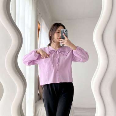Nuboutique - Eunji Top - Blouse Atasan Wanita Blus Korean LILAC