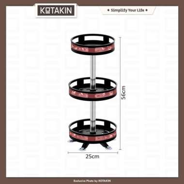 KOTAKIN Rak Susun Toples Kue Jajan Lebaran Idul Fitri Aesthetic Snack Tray Set Rangka Besi 3 Susun