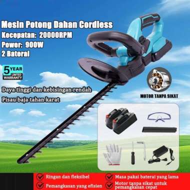 MAKITA Mesin Potong Dahan Cordless Hedge Trimmer Pemangkas Ranting Bunga Taman Alat Potong Pagar Tan