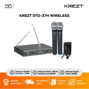 Mic Wireless Krezt DTD 37 HH Handled - MIC DTD 37 HH - Garansi Resmi