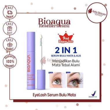 BIOAQUA EyeLash Serum Bulu Mata dan Alis BPOM Halal 9ml Pelentik Bulu Mata