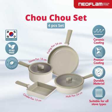NEOFLAM CHOU CHOU Forged Set - Panci Wajan Teflon Set Anti Gores & Ceramic Coating