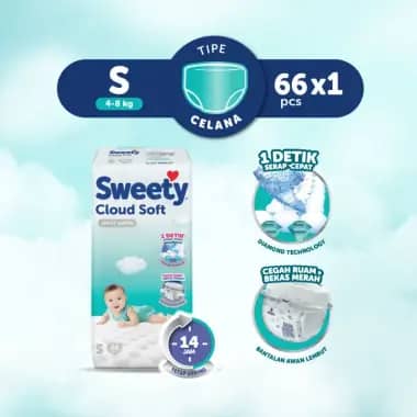 Promo Harga Sweety Silver Pants S66 66 pcs - Blibli