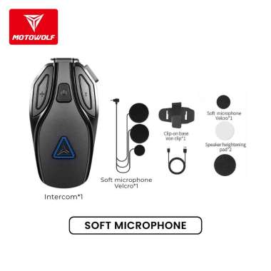 Motowolf Headset Helm Bluetooth BH1 Waterproof Best Quality FULL FACE