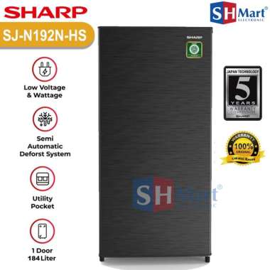 KULKAS SHARP 1 PINTU SJ-N162N-HS / SJ-N182N-HS / SJ-N192N-HS LOW WATT KIREI SERIES GARANSI RESMI (ME