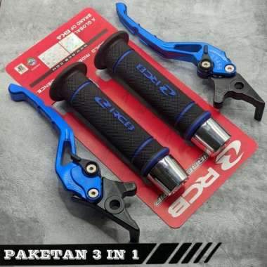 Paket 3in1 Handgrip RCB HG55 + Handle Rem Cnc + Jalu Stang Chrome Universal Buat Semua Motor CS1/GSX
