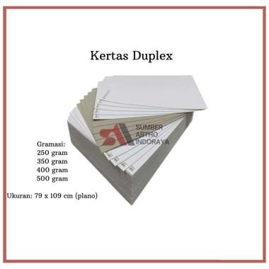 Kertas Karton Duplek (Duplex 10 Lembar) Paper Putih 400gsm