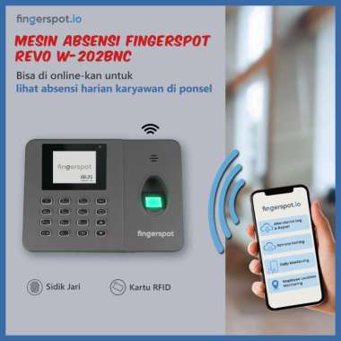 Fingerspot Revo W-202BNC | Mesin Absensi Sidik Jari Fingerprint | WiFi