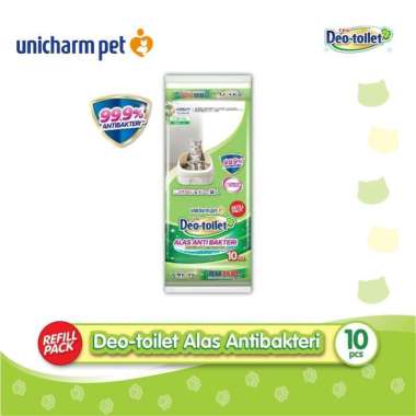 Unicharm Deo-Toilet Alas Kucing Antibakteri 10pcs underpad perlak kucing
