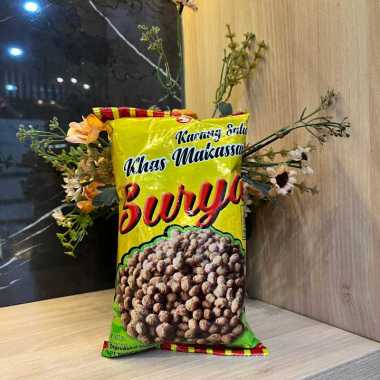 Surya Kacang Telur & Kacang Salut Asli Makassar - Oleh-Oleh Camilan Khas Makassar 250gr Kacang Salut