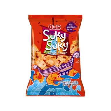 Oishi Snack Suky Suky Udang Manis Pedas 60 gr