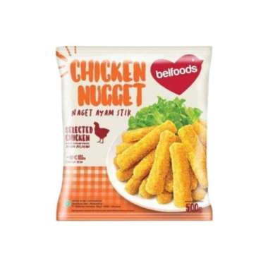 Promo Harga Belfoods Nugget Chicken Nugget Stick 500 gr - Blibli