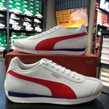 PUMA Sepatu Sneakers Kasual Turin 3 White-High Risk Red-Limoges 383037 08 11=46=30Cm