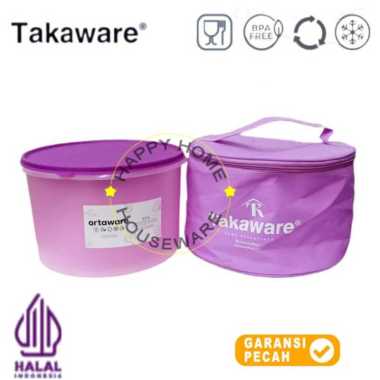 TAKAWARE CHLOE Set Wadah Makanan Plastik Food Container | Sealware | Toples plastik 5pcs + Tas Ungu