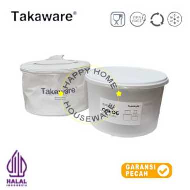 TAKAWARE CHLOE Set Wadah Makanan Plastik Food Container | Sealware | Toples plastik 5pcs + Tas Putih