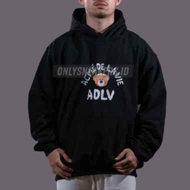 ADLV BEAR BROWN BLACK HOODIE 01