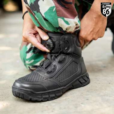 Army86 Sepatu PDL Tali Putar Jaring tawon Tactical pendek 6 inchi model RAIDERS G2 40
