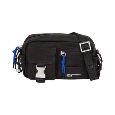 Karl Lagerfeld Utility Coated Denim Camera Bag Black