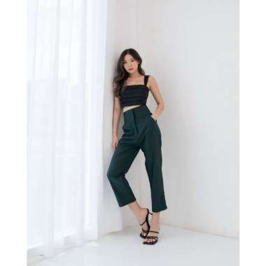 [ Marveile ] Kyo Highwaist Pants / HW Skinny Pants S Emerald Green