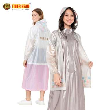 Jas Hujan Gamis Hime - Tiger Head 70080 Pink