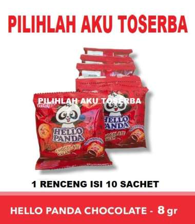 Meiji HELLO PANDA Biscuit CHOCOLATE RENCENG - (HARGA 1 RENCENG)
