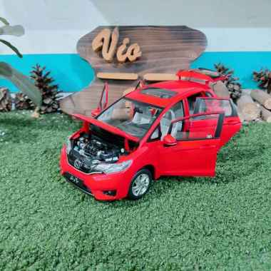 Diecast Miniatur Honda Jazz merah skala 1:18