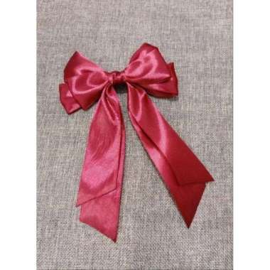 Warna Maroon Variasi Peniti Hijab Pita Alice Satin Untuk Anak
